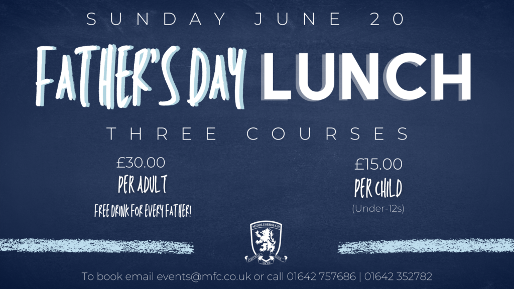 Just In Time for Father's Day It's Dad's Day at Riverside Stadium